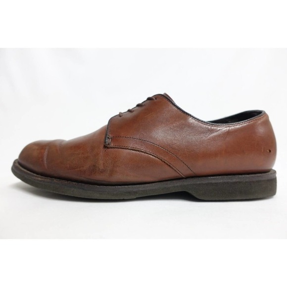 ALLEN EDMONDS Men Dress Shoes LAX Brown 10.5 E Wide Leather Derby Road Warriors main image 10